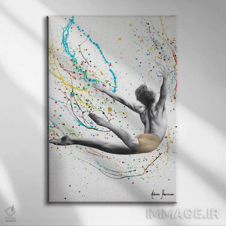 تابلو دکوراتیو پرشی بالاتر اثر اشوین هریسون - نمای روبهرو روی دیوار