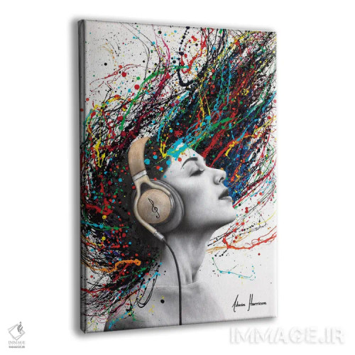 تابلو دکوراتیو نواختن آهنگ خودش اثر اشوین هریسون - نمای پرسپکتیو محصول