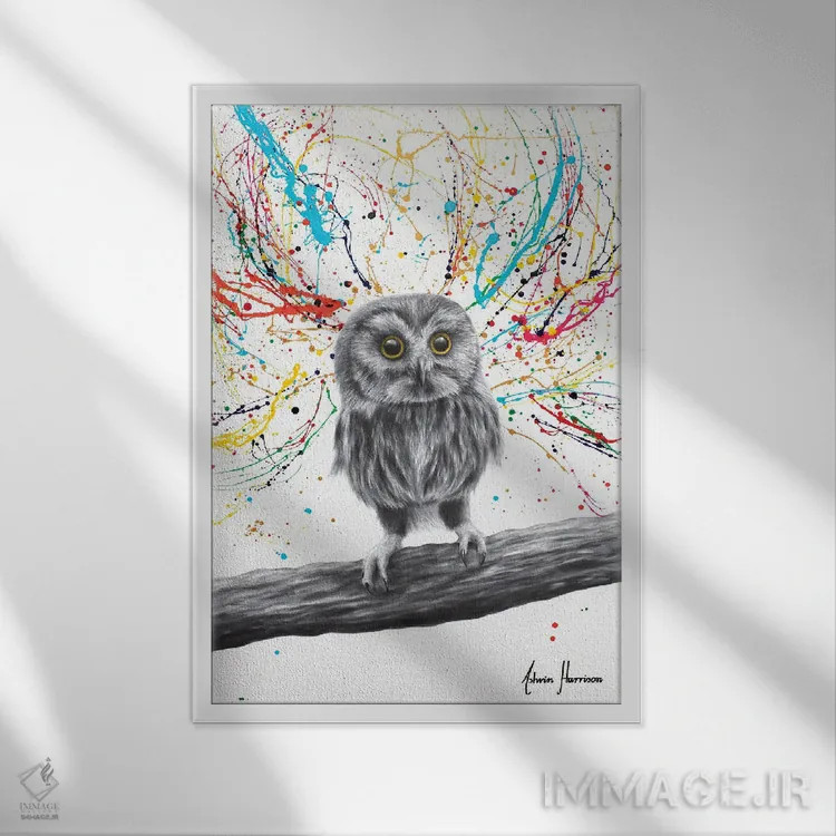 تابلو دکوراتیو یکی وحشی اثر اشوین هریسون - نمای قابدار سفید