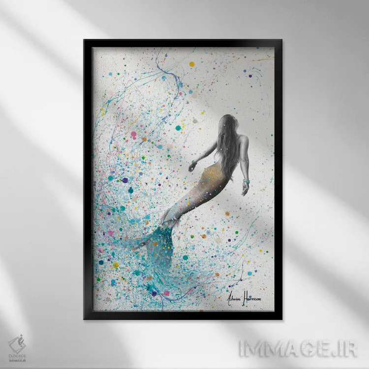 تابلو دکوراتیو رویابین دریا اثر اشوین هریسون - نمای قابدار مشکی