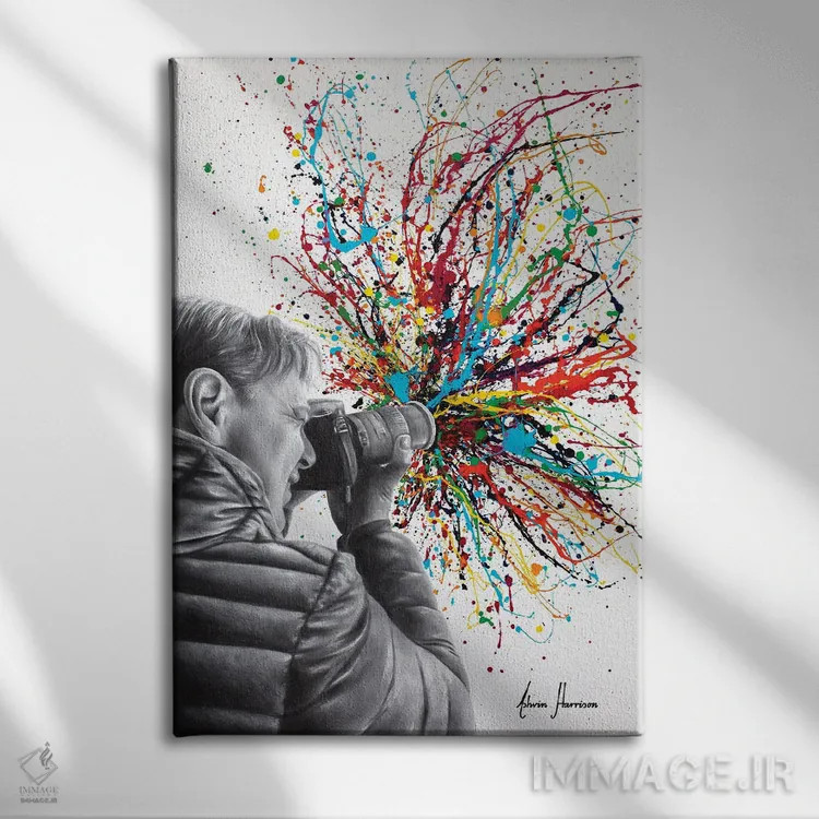 تابلو دکوراتیو احساس عکاسی اثر اشوین هریسون - نمای روبهرو روی دیوار