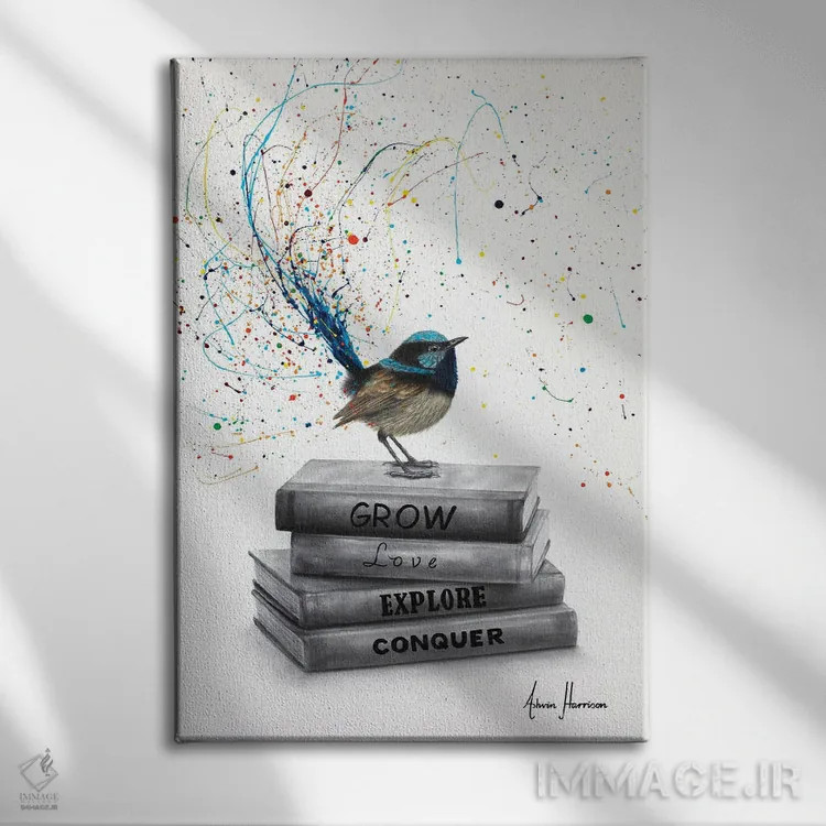 تابلو دکوراتیو ساختن کتاب اثر اشوین هریسون - نمای روبهرو روی دیوار
