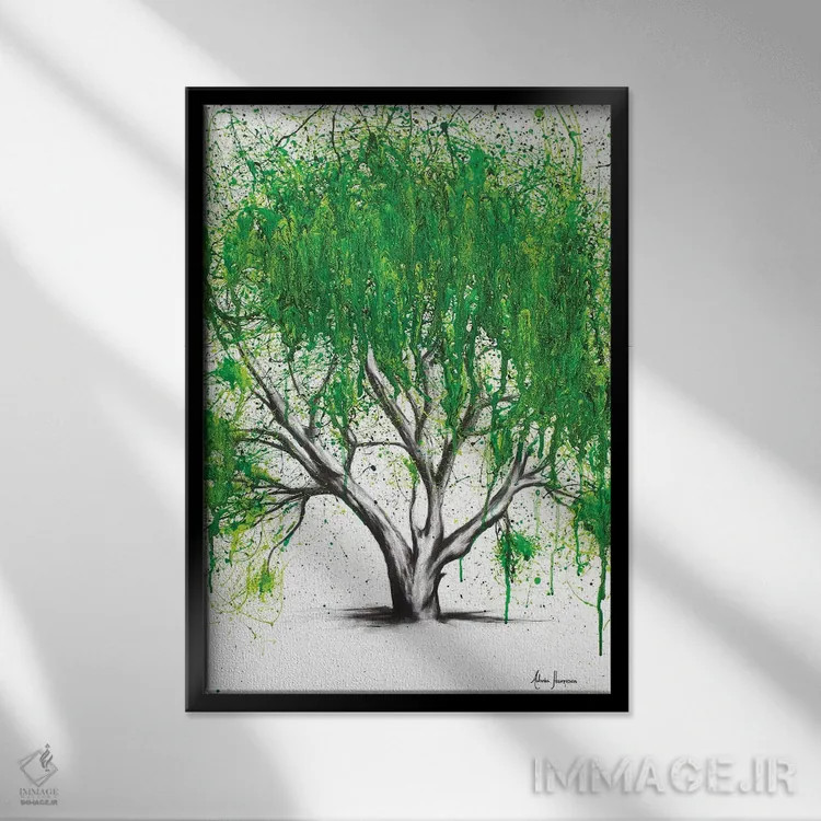 تابلو دکوراتیو دورافتاده و پنهان اثر اشوین هریسون - نمای قابدار مشکی