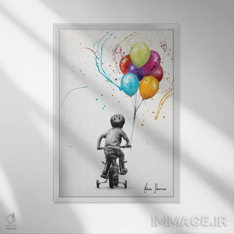 تابلو دکوراتیو پسر اراده اثر اشوین هریسون - نمای قابدار سفید