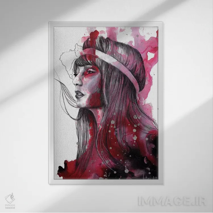 تابلو دکوراتیو بدون عنوان دهم اثر ویکتوریا اولت - نمای قابدار سفید