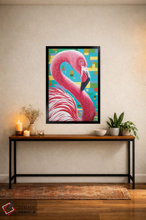 تابلو دکوراتیو فلامینگوهای باشکوه یک اثر کارولی ویتالتی - D5B