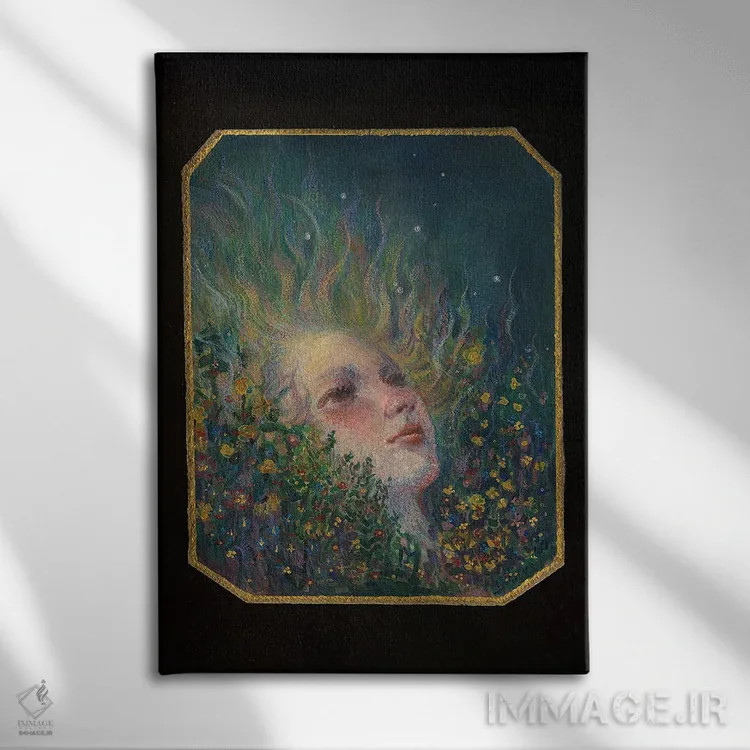 تابلو دکوراتیو رویای من در گل است اثر وارسام کورنیا - نمای روبهرو روی دیوار