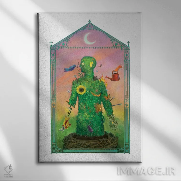 تابلو دکوراتیو باغ درون اثر وارسام کورنیا - نمای روبهرو روی دیوار