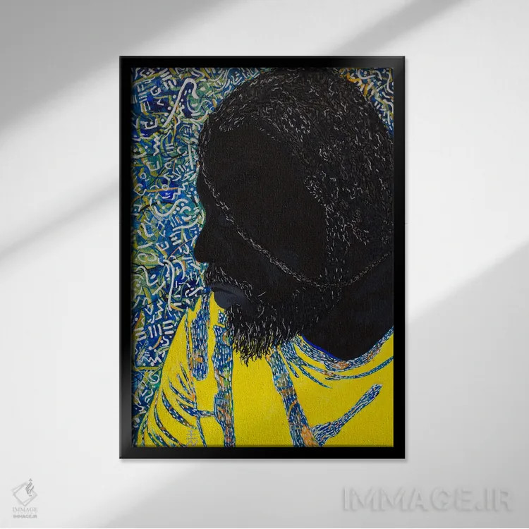 تابلو دکوراتیو خودنگاره وینسنت کیل اثر وینسنت کیل - نمای قابدار مشکی