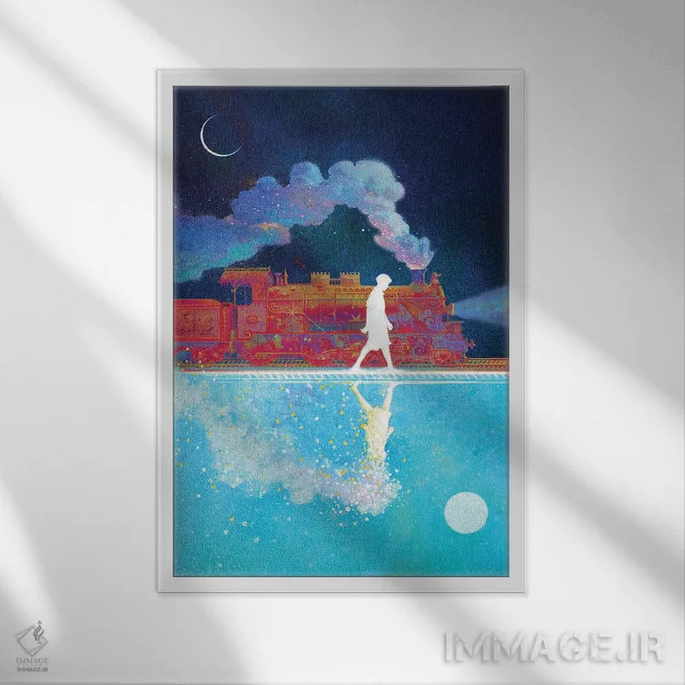 تابلو دکوراتیو کراتا سمار لمبو اثر وارسام کورنیا - نمای قابدار سفید
