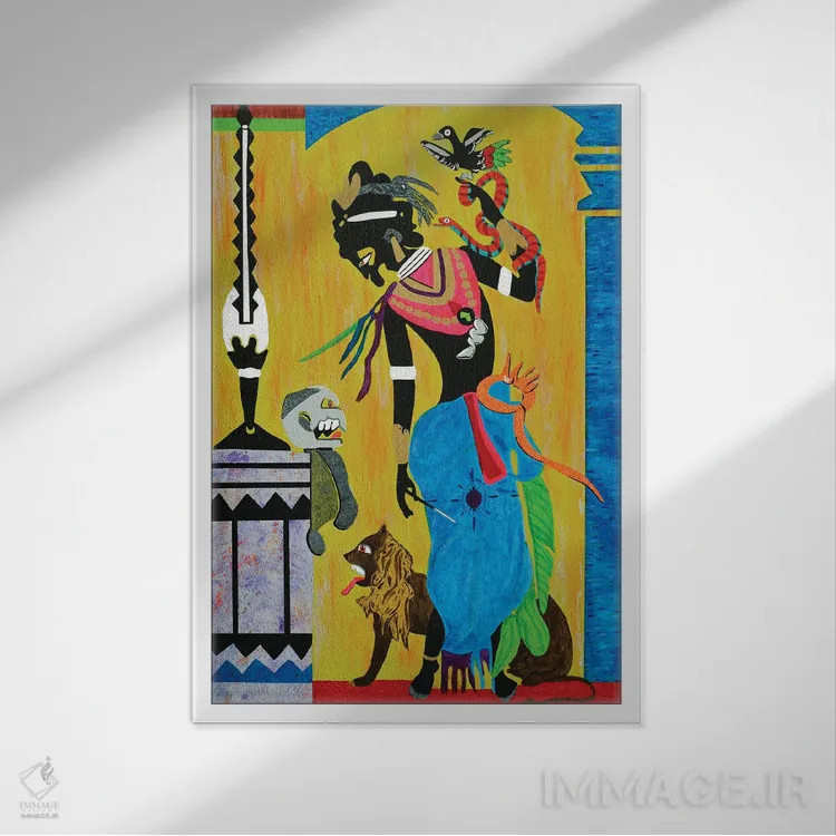تابلو دکوراتیو سیرسه اثر وینسنت کیل - نمای قابدار سفید