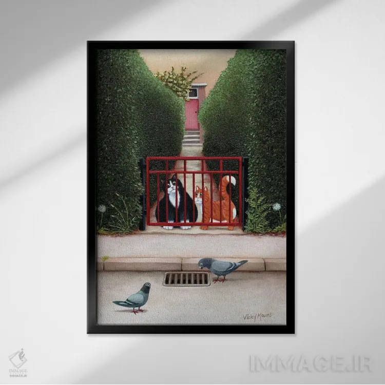 تابلو دکوراتیو دیدی از پیوته اثر ویکی مانت - نمای قابدار مشکی