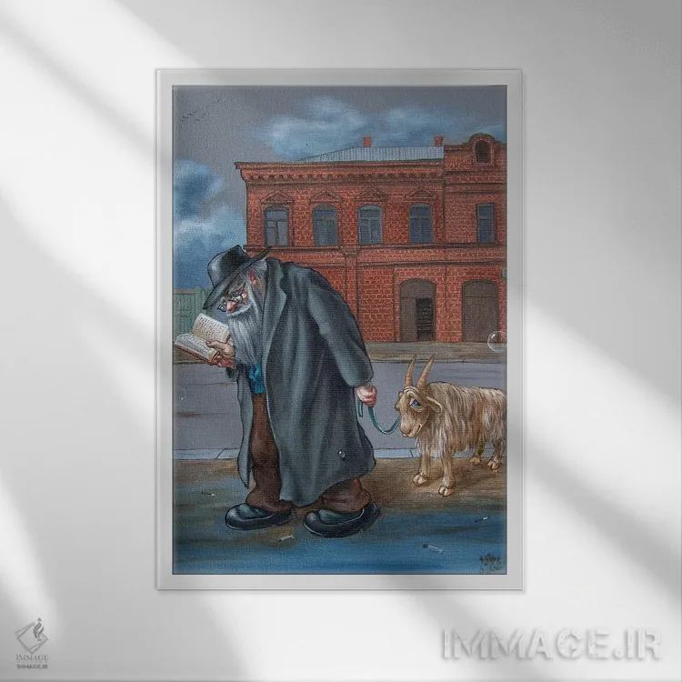 تابلو دکوراتیو حکمت یهودی اثر ویکتور مولو - نمای قابدار سفید