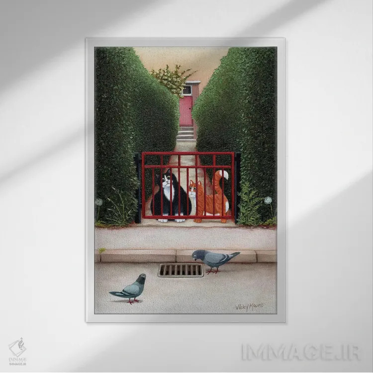 تابلو دکوراتیو دیدی از پیوته اثر ویکی مانت - نمای قابدار سفید