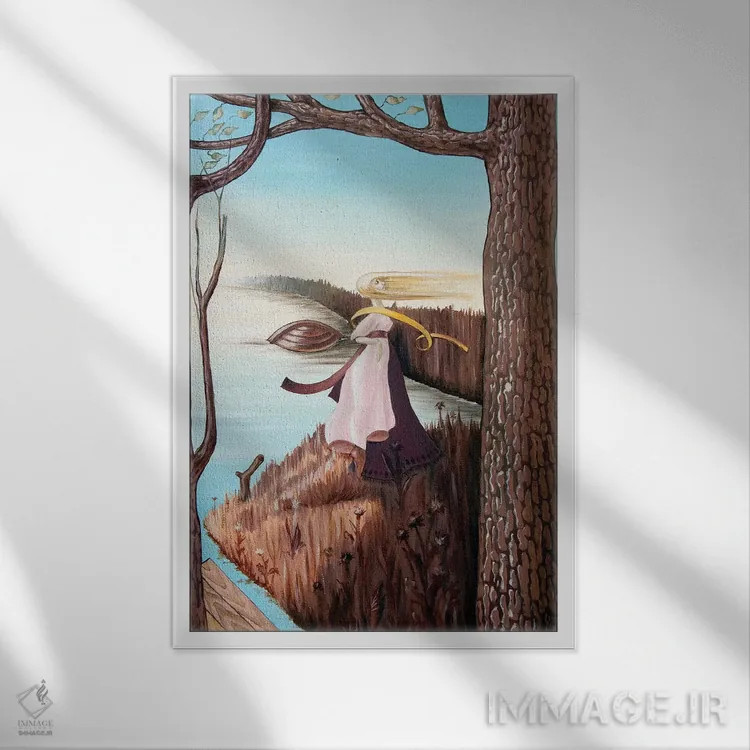 تابلو انتزاعی چخوف اثر ویکتور مولو - نمای قابدار سفید