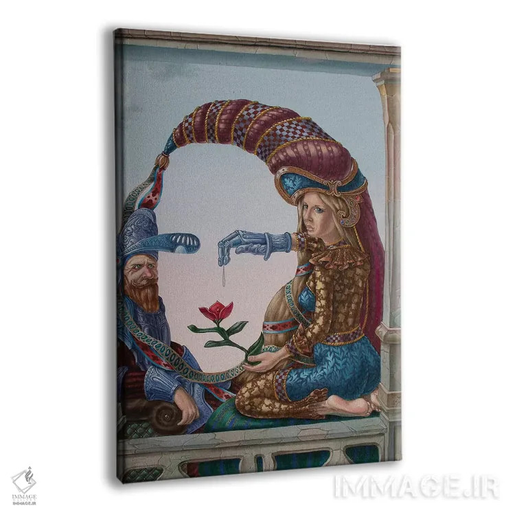 تابلو انتزاعی مونا لیزا اثر ویکتور مولو - نمای پرسپکتیو محصول