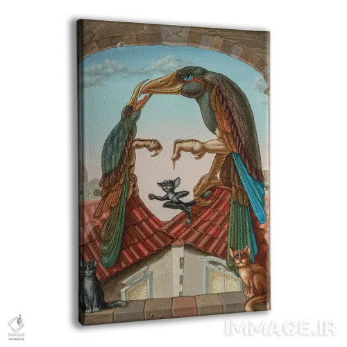 تابلو انتزاعی مونا لیزا اثر ویکتور مولو - نمای پرسپکتیو محصول