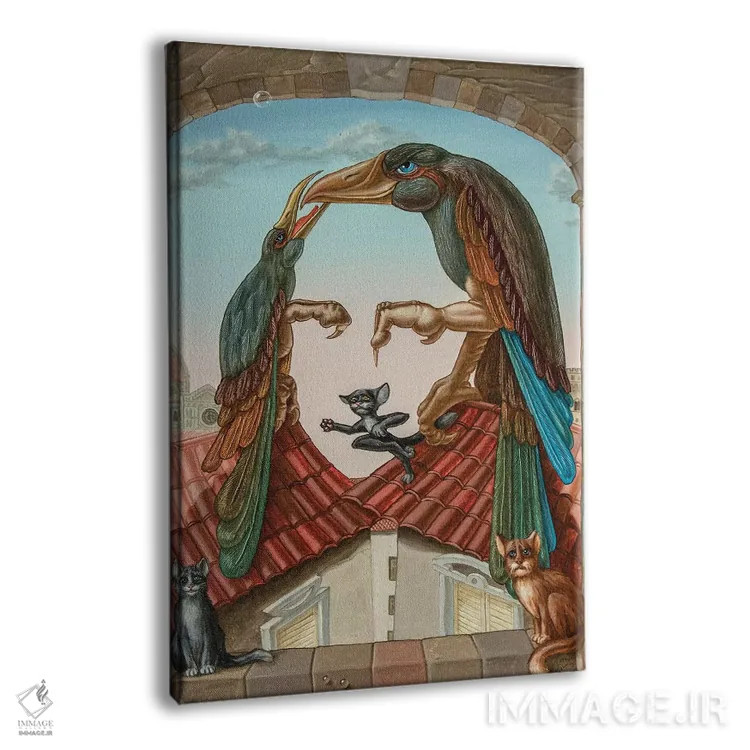 تابلو انتزاعی مونا لیزا اثر ویکتور مولو - نمای پرسپکتیو محصول