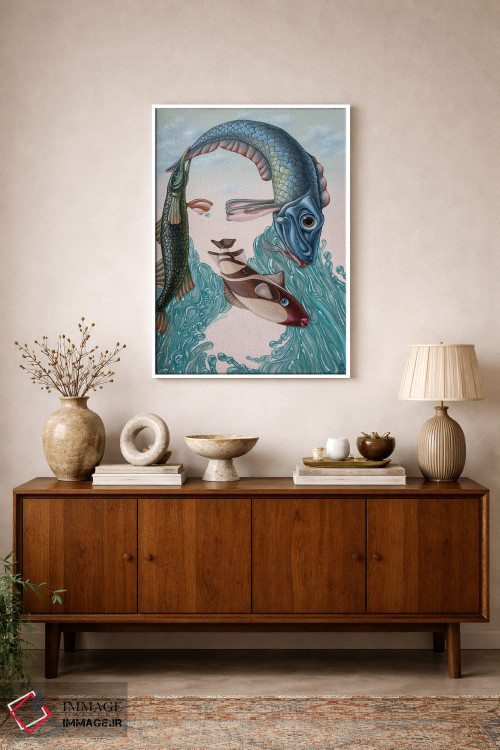 تابلو انتزاعی مونا لیزا – آب اثر ویکتور مولو - D1W