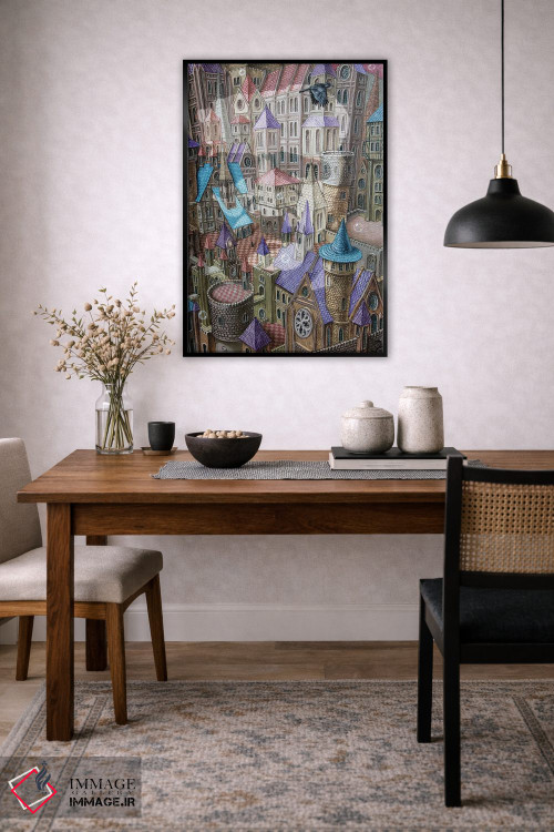 تابلو دکوراتیو شهر کلاغ ها اثر ویکتور مولو - D5B