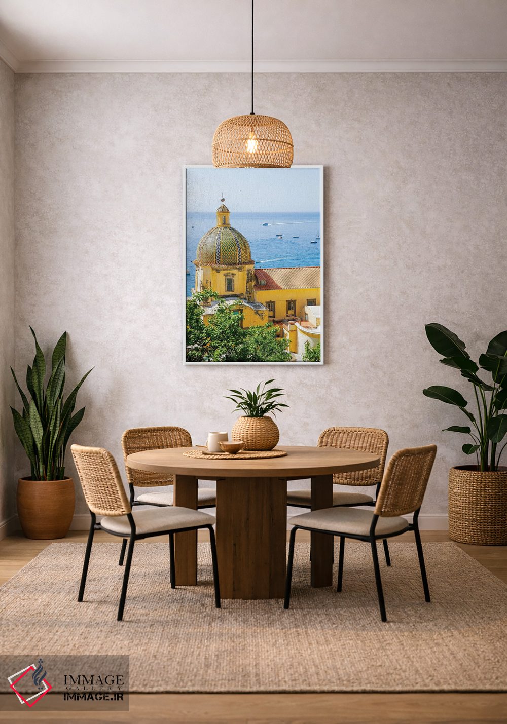 تابلو دکوراتیو کلیسای زرد پوزیتانو اثر ویکتوریا متاکساس - D3W