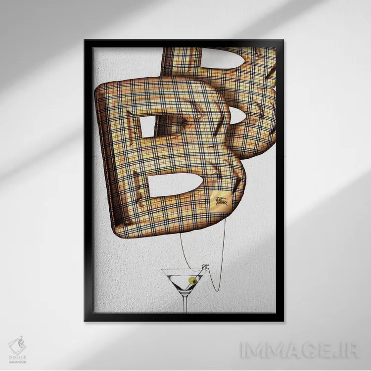 تابلو دکوراتیو بادکنک بربری اثر الکساندر ونانسیو - نمای قابدار مشکی