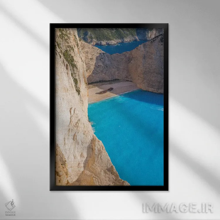 تابلو دکوراتیو زاکینتوس اثر الکساندر ونانسیو - نمای قابدار مشکی