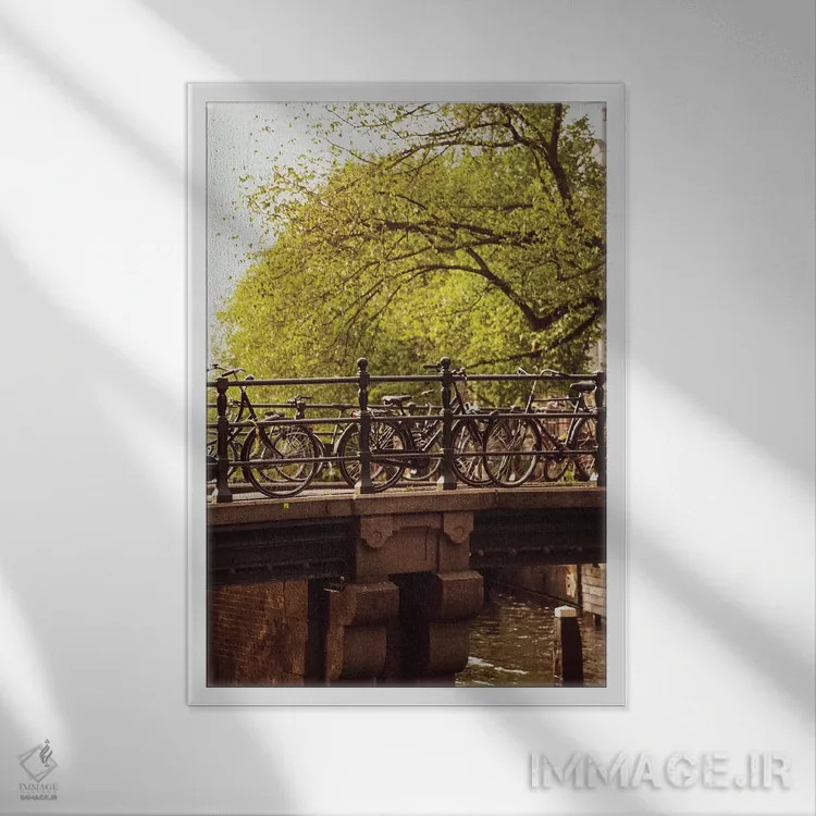 تابلو دکوراتیو پل آمستردام اثر الکساندر ونانسیو - نمای قابدار سفید