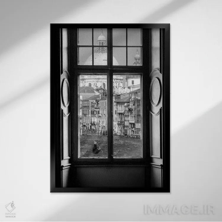 تابلو دکوراتیو ونیز اثر الکساندر ونانسیو - نمای قابدار مشکی