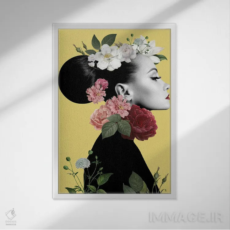 تابلو دکوراتیو ترکیب سوررئالیستی ۳ اثر الکساندر ونانسیو - نمای قابدار سفید