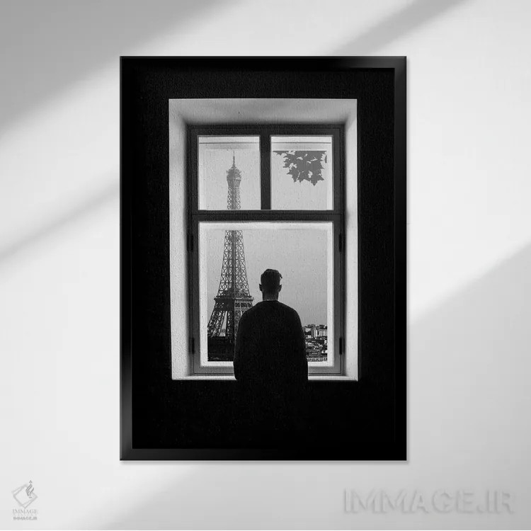 تابلو دکوراتیو پاریس اثر الکساندر ونانسیو - نمای قابدار مشکی