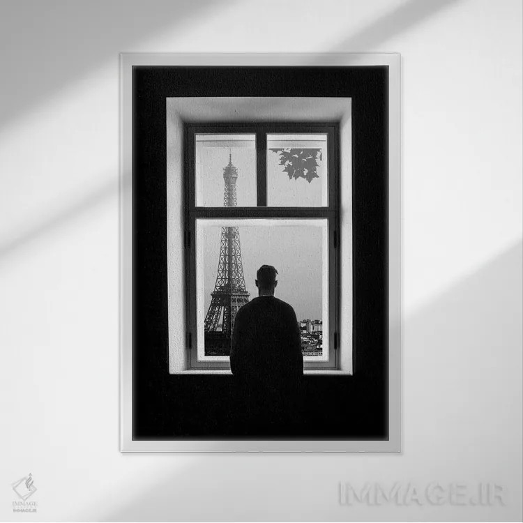 تابلو دکوراتیو پاریس اثر الکساندر ونانسیو - نمای قابدار سفید
