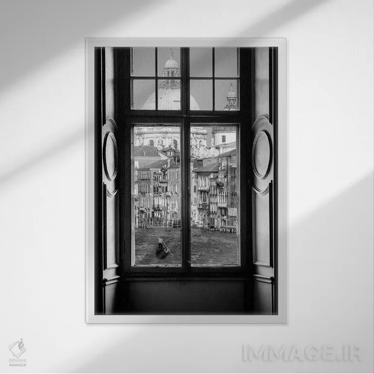 تابلو دکوراتیو ونیز اثر الکساندر ونانسیو - نمای قابدار سفید