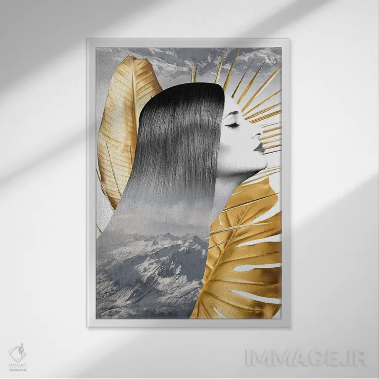 تابلو دکوراتیو ترکیب سوررئالیستی ۱ اثر الکساندر ونانسیو - نمای قابدار سفید
