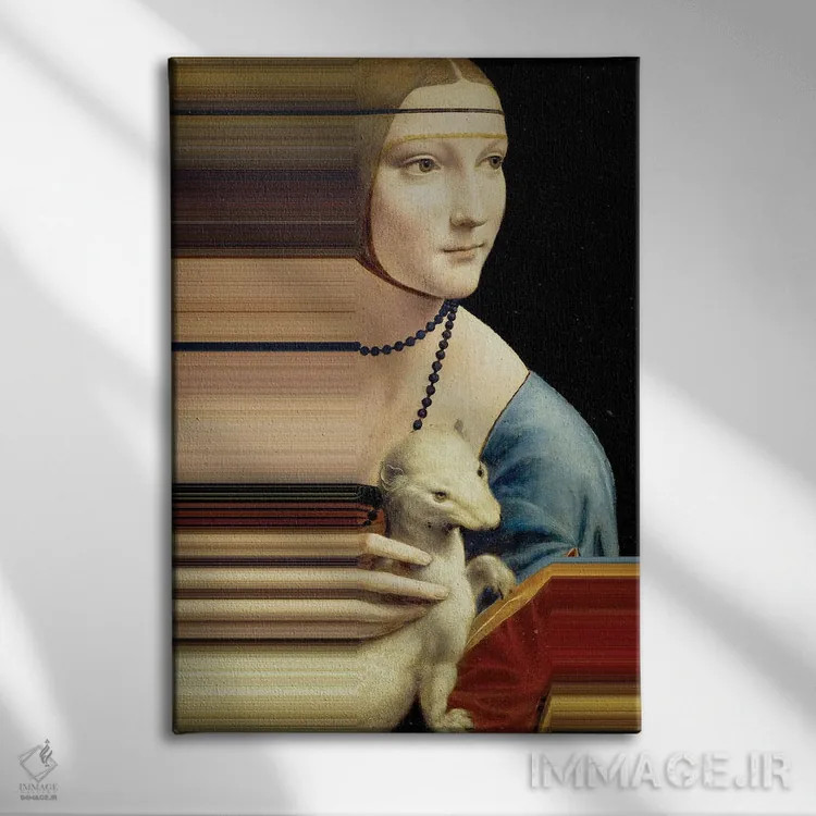 تابلو دکوراتیو شاهکار داوینچی دگرساخته ۲ اثر الکساندر ونانسیو - نمای روبهرو روی دیوار