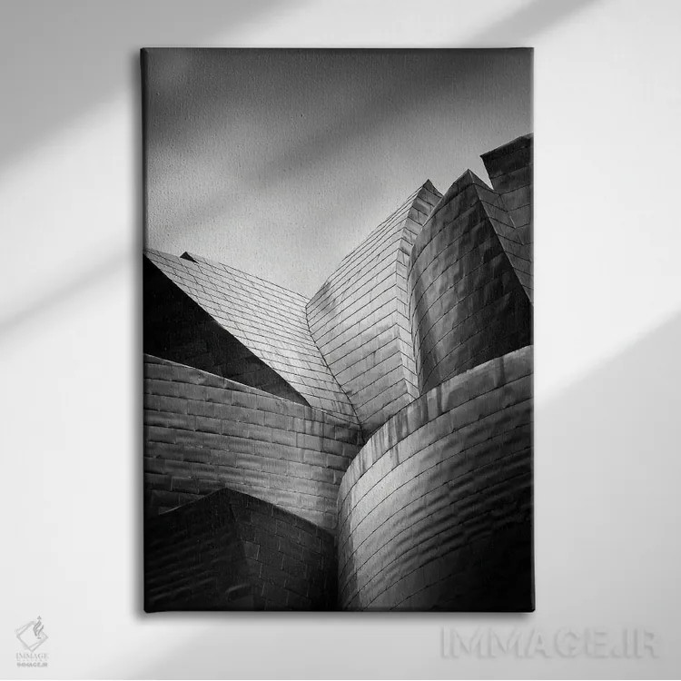 تابلو دکوراتیو موزه گوگنهایم بیلبائو II اثر الکساندر ونانسیو - نمای روبهرو روی دیوار