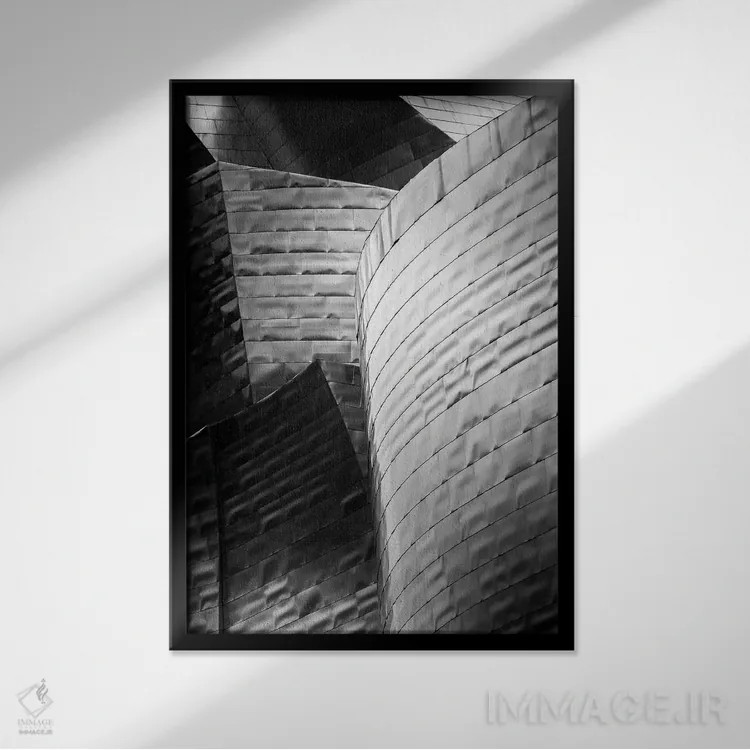 تابلو دکوراتیو موزه گوگنهایم بیلبائو I اثر الکساندر ونانسیو - نمای قابدار مشکی