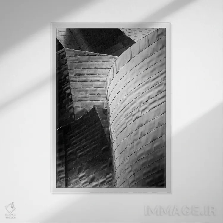 تابلو دکوراتیو موزه گوگنهایم بیلبائو I اثر الکساندر ونانسیو - نمای قابدار سفید