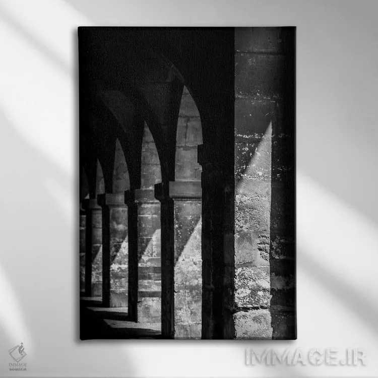 تابلو دکوراتیو پاریس در سایه های سیاه و سفید اثر الکساندر ونانسیو - نمای روبهرو روی دیوار
