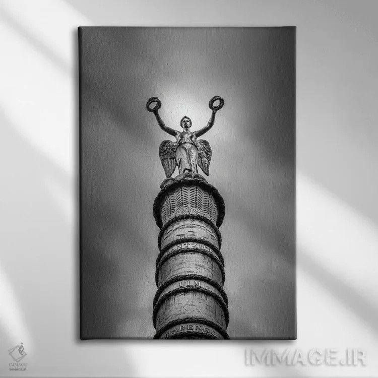 تابلو دکوراتیو پاریس سیاه و سفید اثر الکساندر ونانسیو - نمای روبهرو روی دیوار