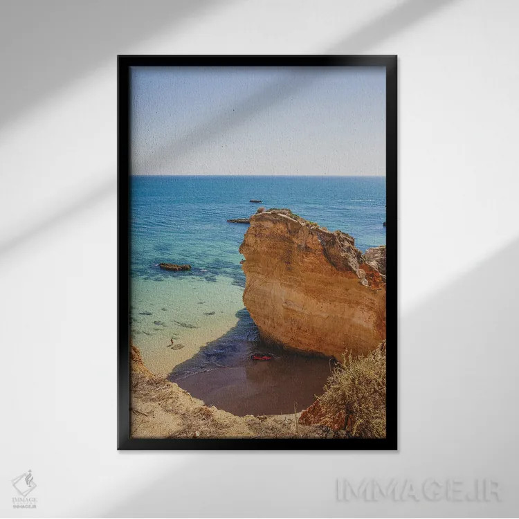 تابلو دکوراتیو ساحل پرتغال IV اثر الکساندر ونانسیو - نمای قابدار مشکی