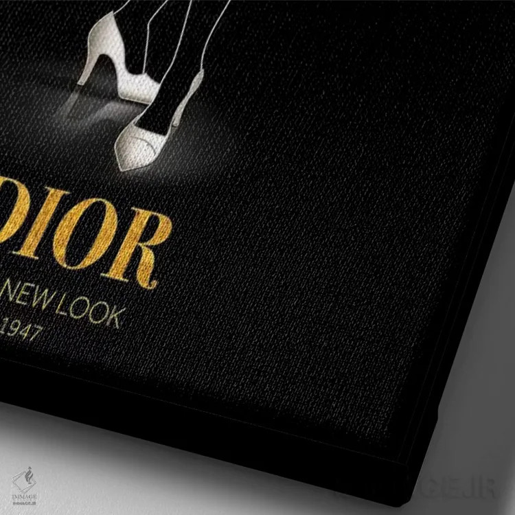 تابلو دکوراتیو Christian Dior, 1947,ظاهر نو، کریستین دیور، ۱۹۴۷ اثر الکساندر ونانسیو - نمای نزدیک بافت بوم