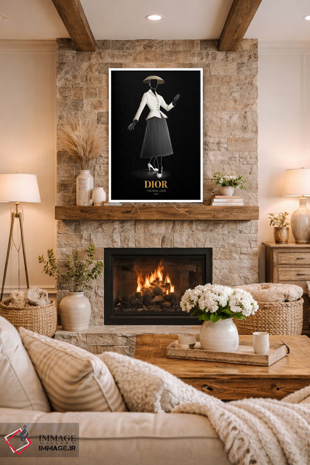 تابلو دکوراتیو Christian Dior, 1947,ظاهر نو، کریستین دیور، ۱۹۴۷ اثر الکساندر ونانسیو - D1W