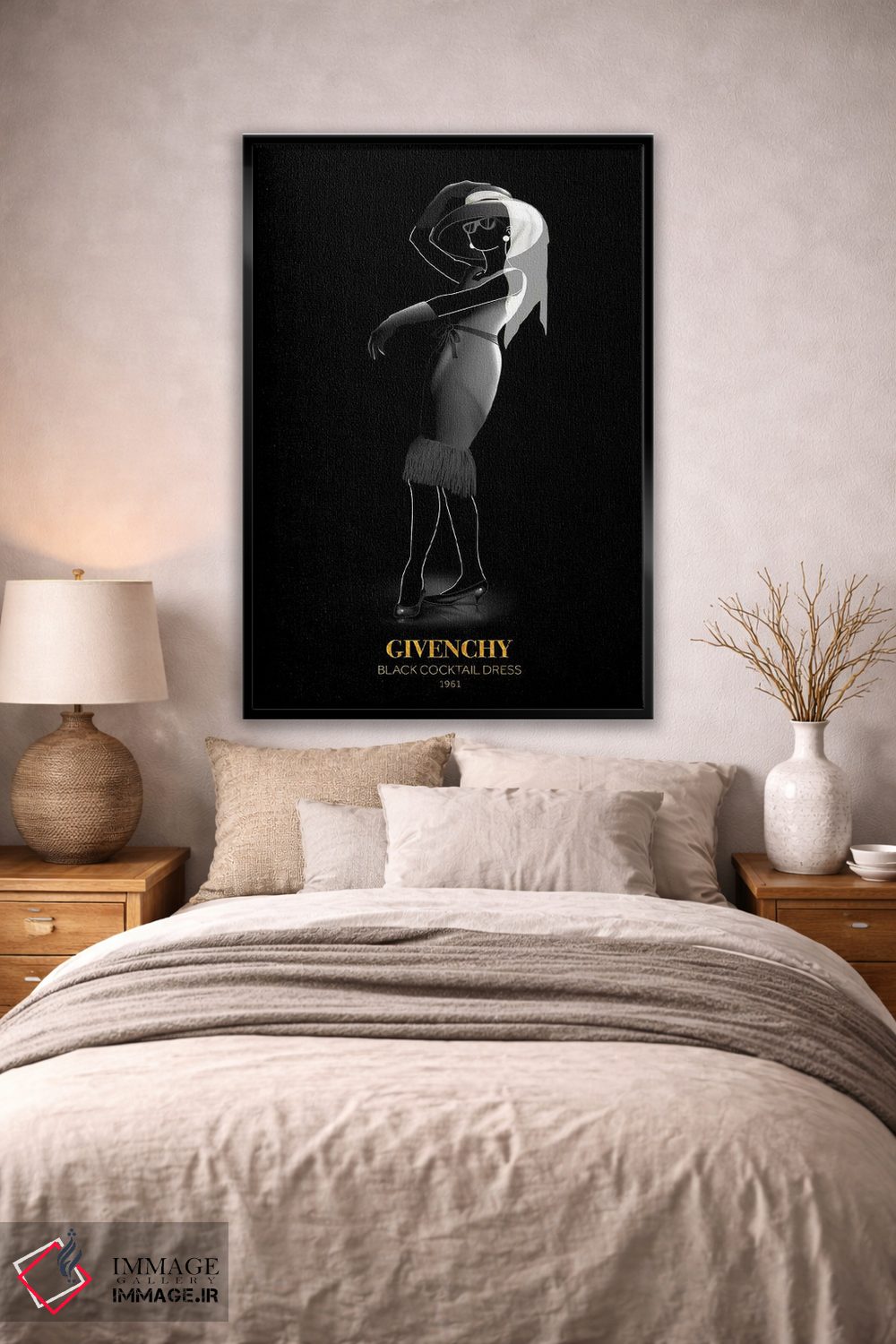 تابلو دکوراتیو Givenchy, 1961,پیراهن کوکتل مشکی، ژیوانشی، ۱۹۶۱ اثر الکساندر ونانسیو - D2B