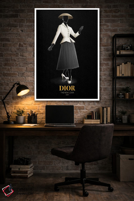 تابلو دکوراتیو Christian Dior, 1947,ظاهر نو، کریستین دیور، ۱۹۴۷ اثر الکساندر ونانسیو - D3W