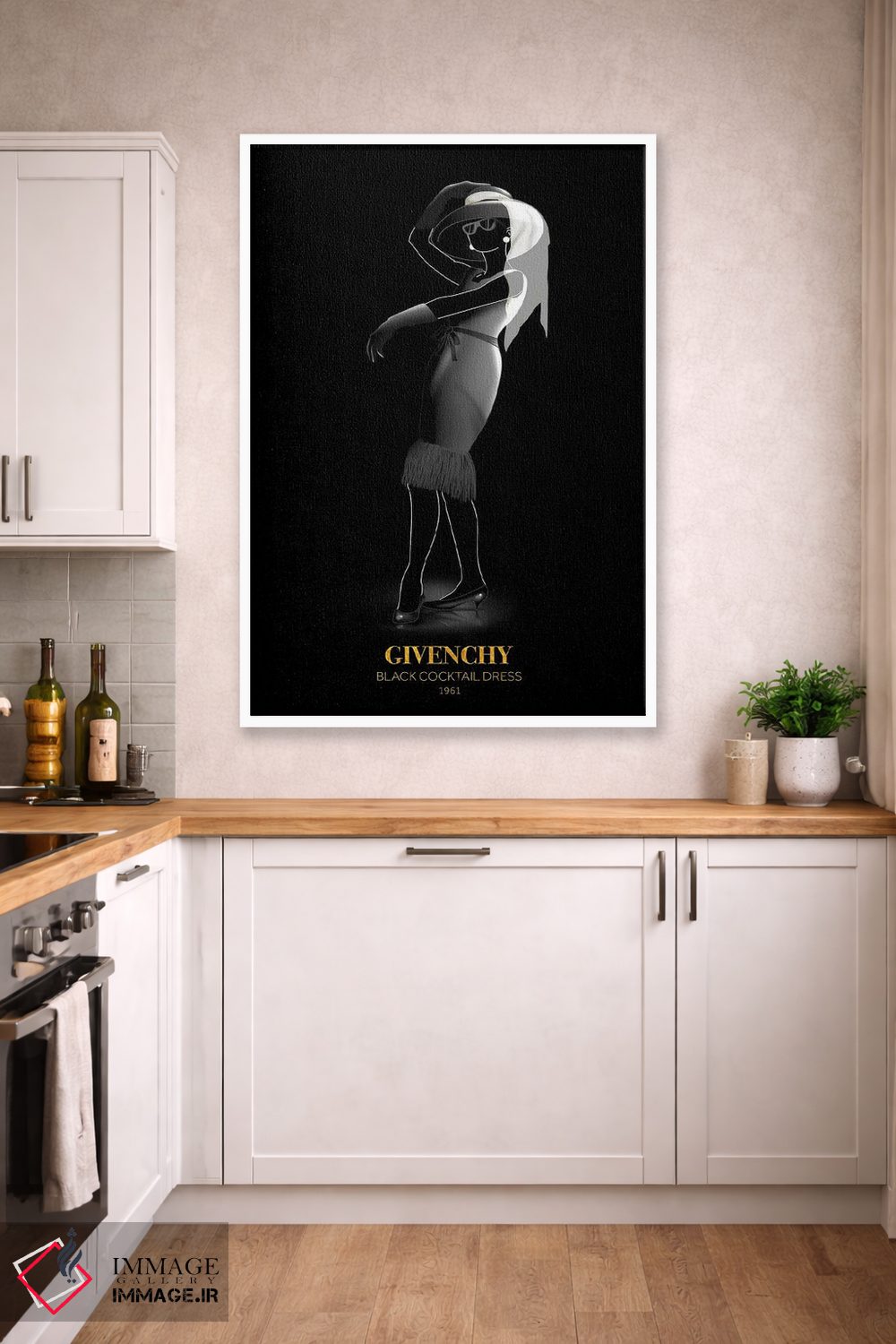 تابلو دکوراتیو Givenchy, 1961,پیراهن کوکتل مشکی، ژیوانشی، ۱۹۶۱ اثر الکساندر ونانسیو - D6W