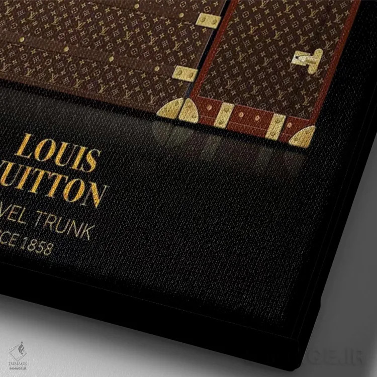 تابلو دکوراتیو Louis Vuitton, Since 1858,صندوق مسافرتی، لویی ویتون، ا… اثر الکساندر ونانسیو - نمای نزدیک بافت بوم