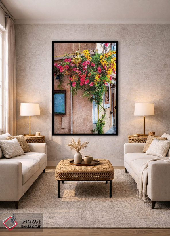 تابلو دکوراتیو Spain Flowers,گل های شهر تولدو، اسپانیا اثر الکساندر ونانسیو - D1B