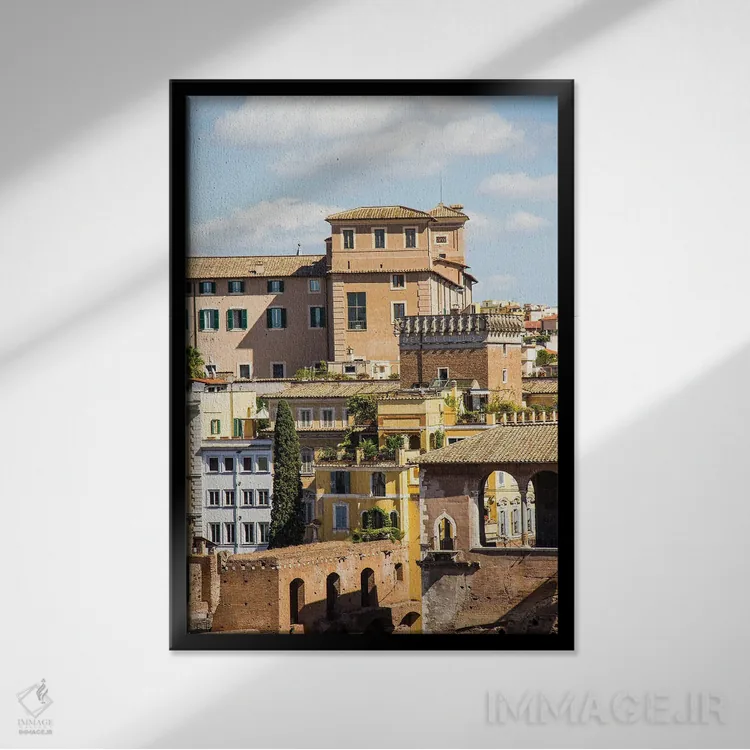 تابلو دکوراتیو The Eternal City,رم، شهر ابدی اثر الکساندر ونانسیو - نمای قابدار مشکی