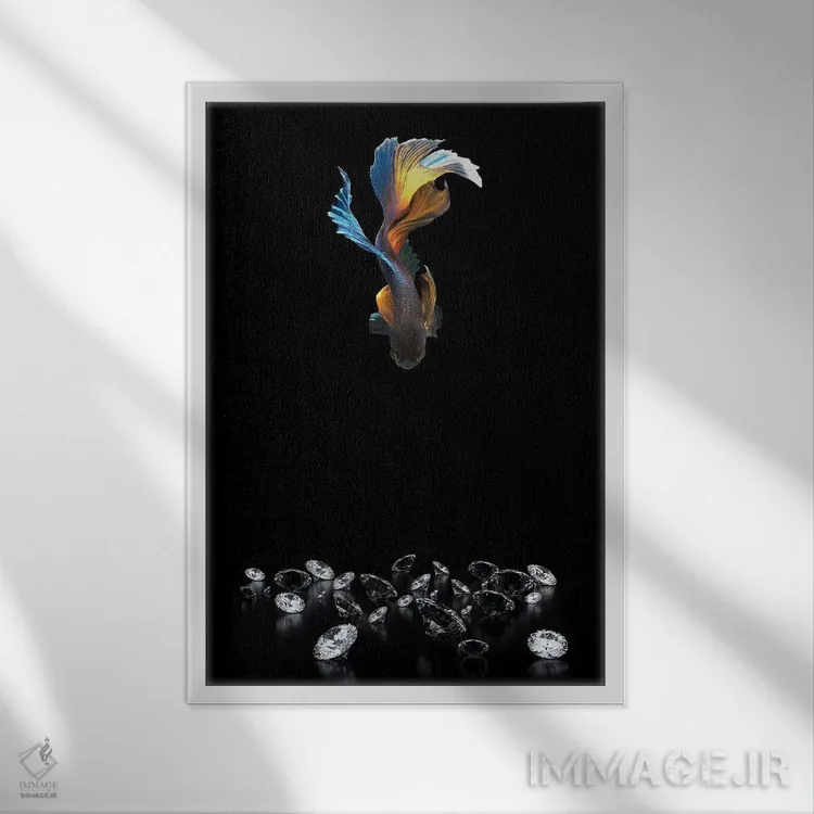 تابلو مدرن ماهیگیری شیک ۴ اثر الکساندر ونانسیو - نمای قابدار سفید